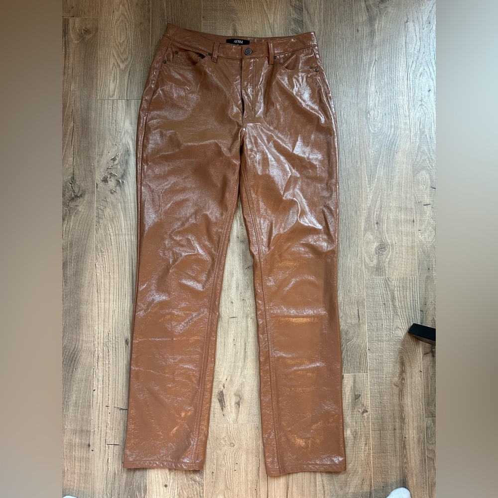AFRM Heston Patent High-Rise Straight Leg